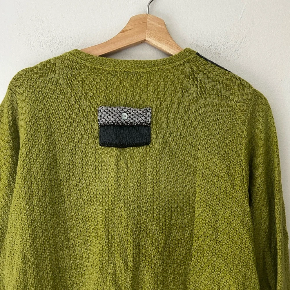 Margaret Winters Medium Colorblock Button-Up Cardigan Art To Wear - Picture 7 of 7